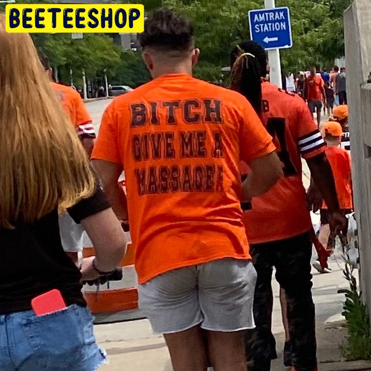 Browns Stadium Bitch Give Me A Massage Trending Unisex T-Shirt - Beeteeshop