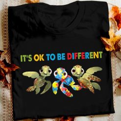 A Turtle It’s Ok To Be Different Autism Awareness T-Shirt