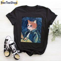 Cat Van Gogh Portrait Unisex T-Shirt