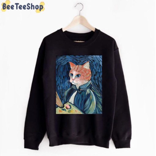 Cat Van Gogh Portrait Unisex T-Shirt