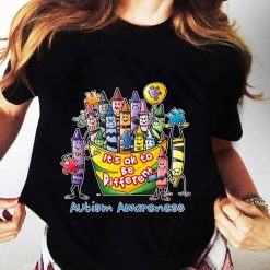 Crayon It’s Ok To Be Different Autism Awareness Unisex T-Shirt