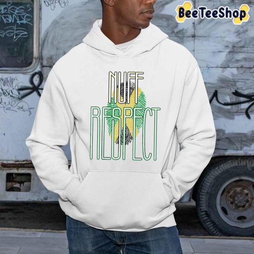 Jamaican Flag With Art Text Nuff Respect Unisex Sweatshirt
