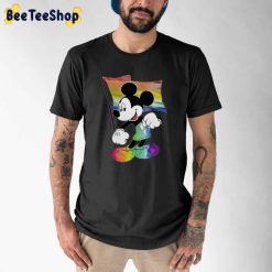 LGBT Flag Mickey Mouse Disney Shirt 2 Men Black
