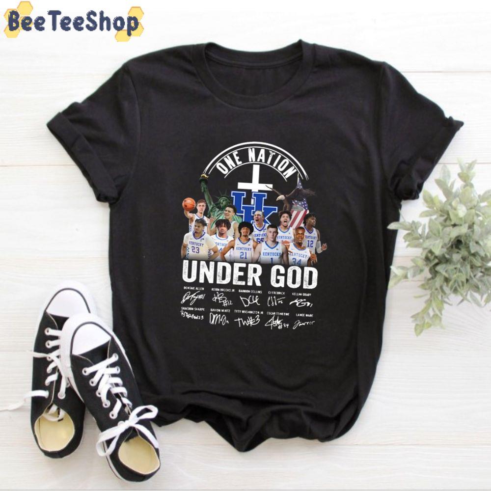 One Nation Under God Signatures Kentucky Wildcats Basketball Unisex T-Shirt