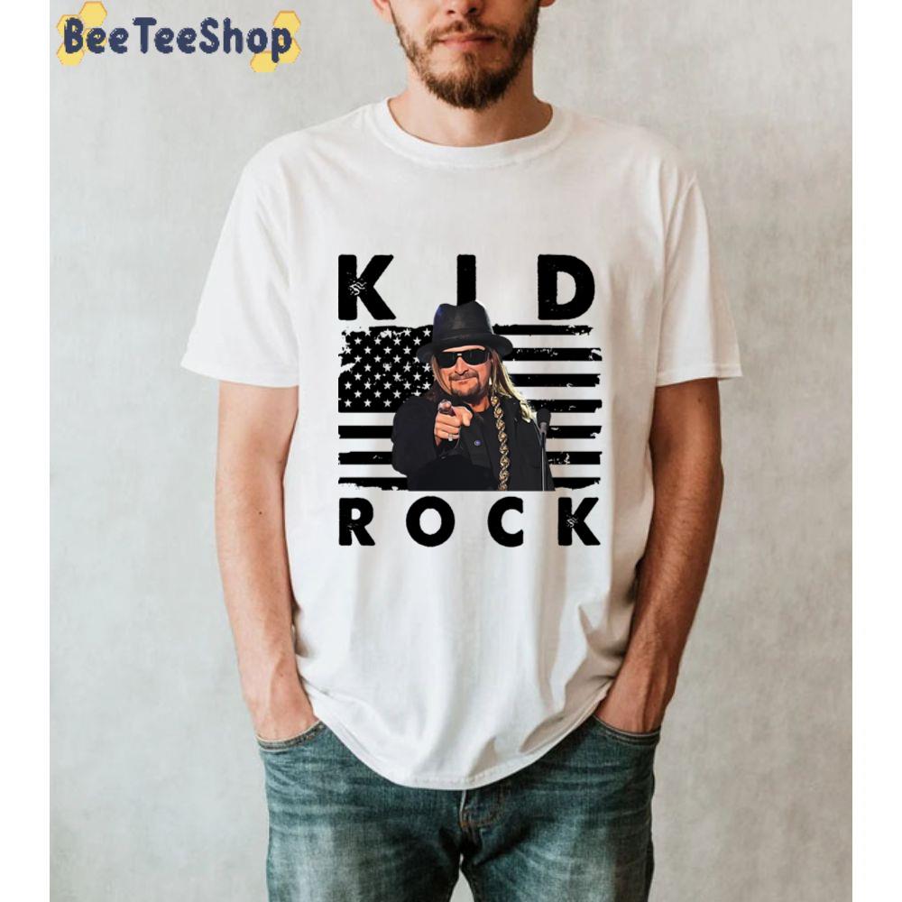Retro American Flag Music Kid Rock Unisex T-Shirt