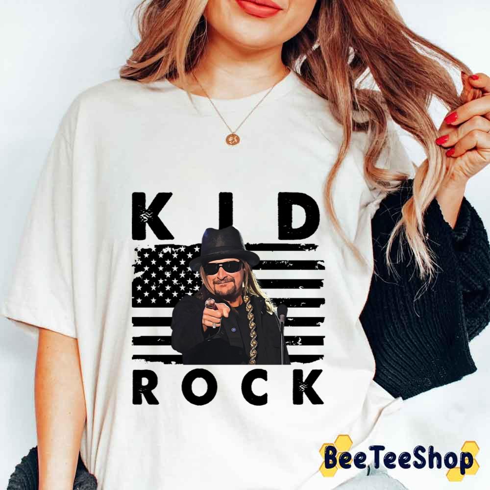 Retro American Flag Music Kid Rock Unisex T-Shirt
