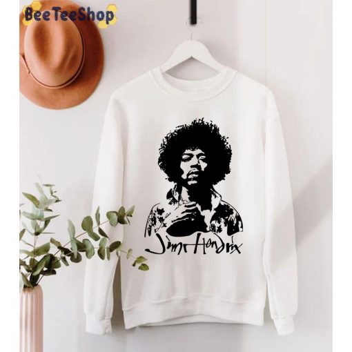 Rock Song Art Black And White Jimi Hendrix Unisex T-Shirt