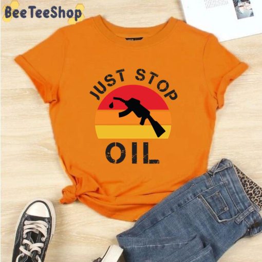 Vintage Style Just Stop Oil Unisex T-Shirt