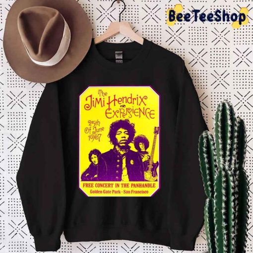 Yellow Purple Style Jimi Hendrix Unisex T-Shirt