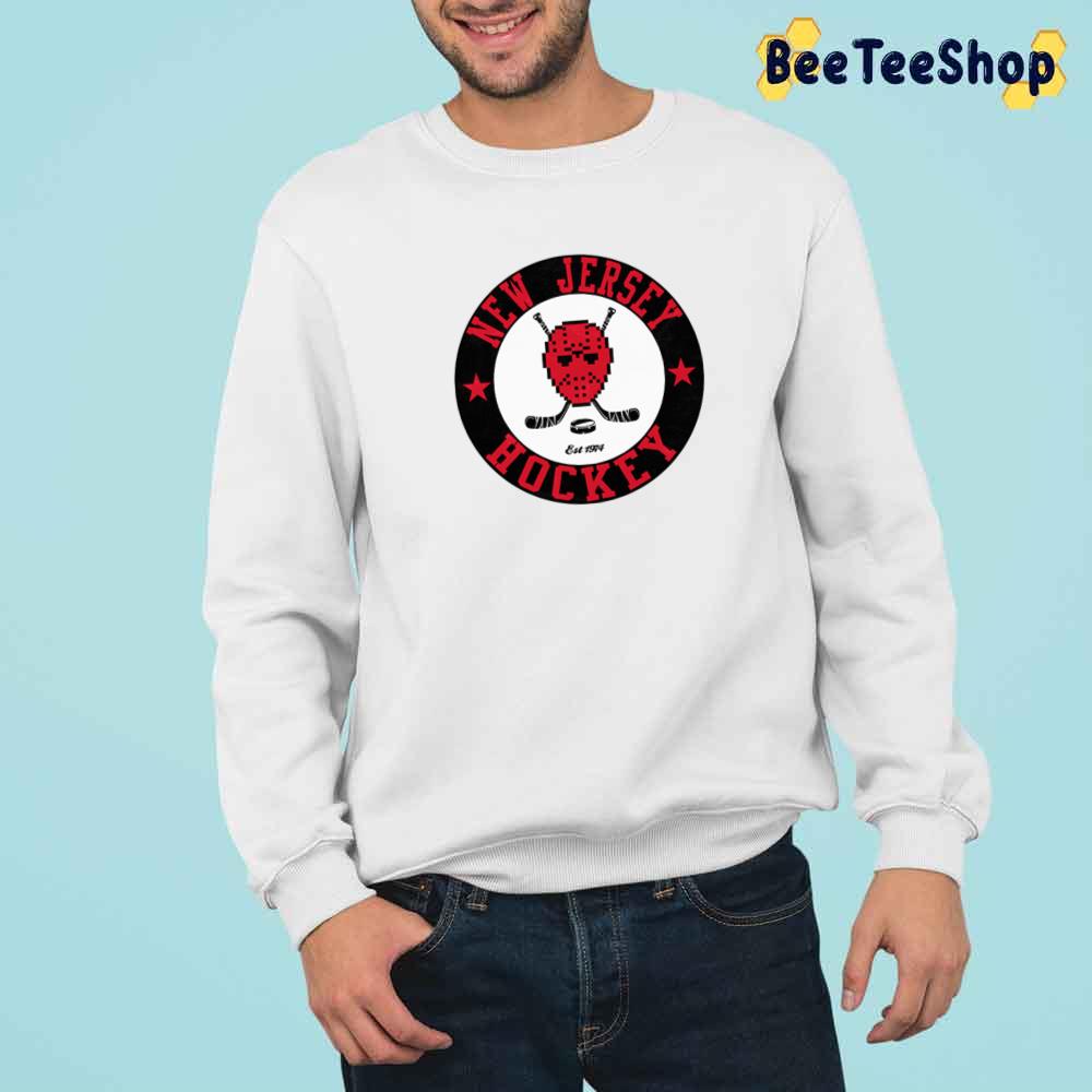 Black And Red Logo Design New Jersey Devils Hockey Unisex Sweatshirt