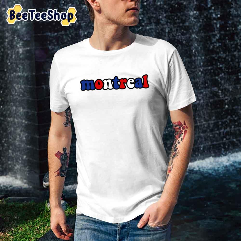 Blue Red White Text Montreal Canadiens Hockey Unisex T-Shirt