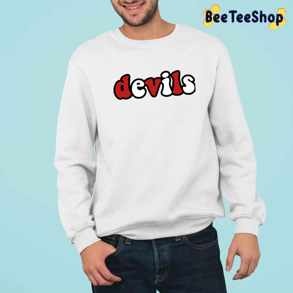 Color Text New Jersey Devils Hockey Unisex T-Shirt