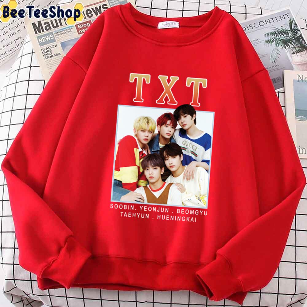 Cute Vintage 90s Band Tee Txt Tomorrow X Together Kpop Unisex Sweatshirt