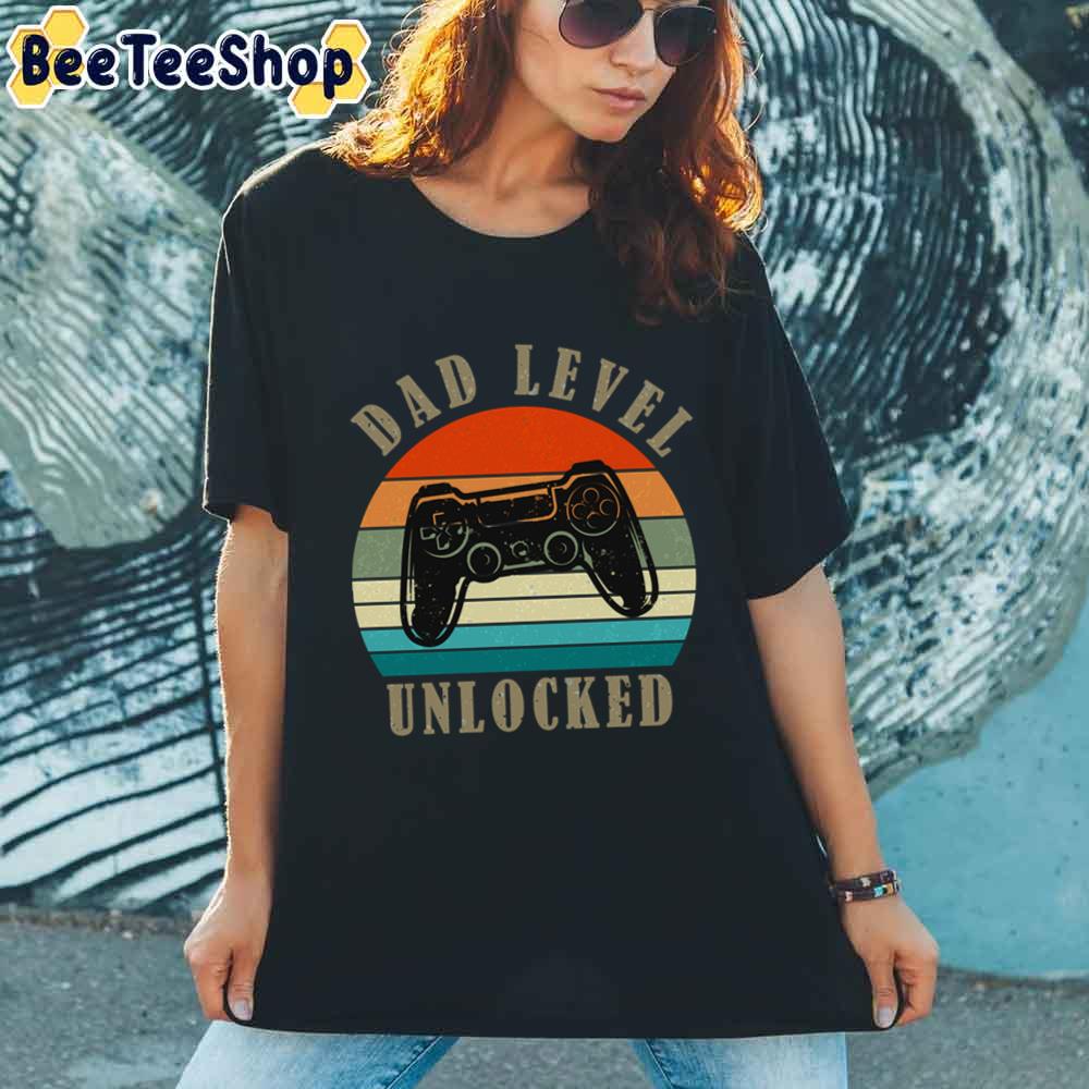 Dad Level Unlocked Vintage Father's Day Unisex T-Shirt