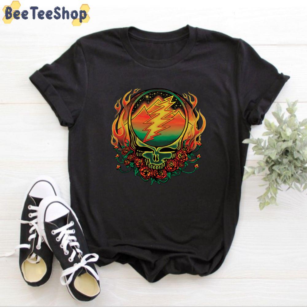 Fire Skull Grateful Dead  Band Unisex T-Shirt