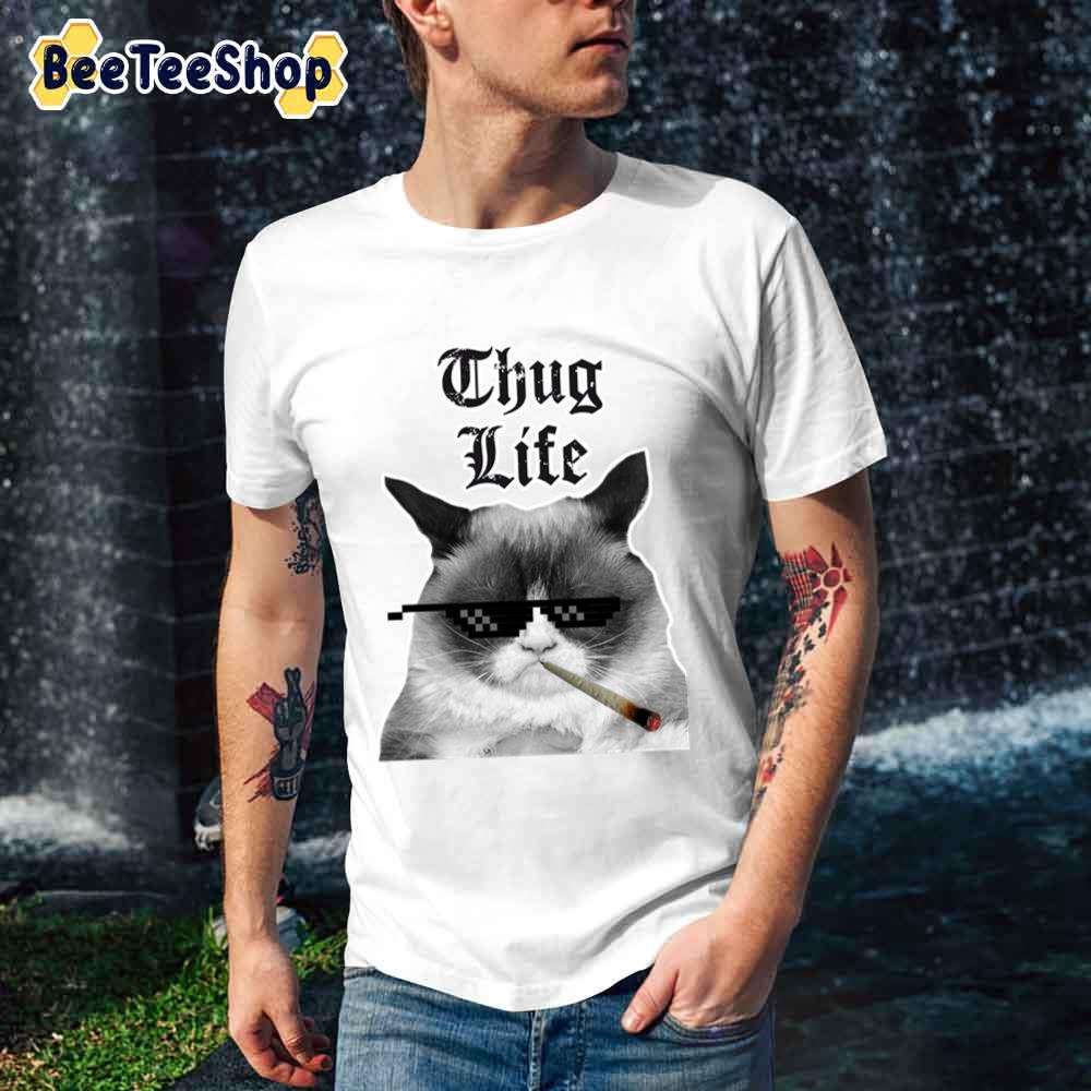 Funny Cat Thug Life Unisex T-Shirt