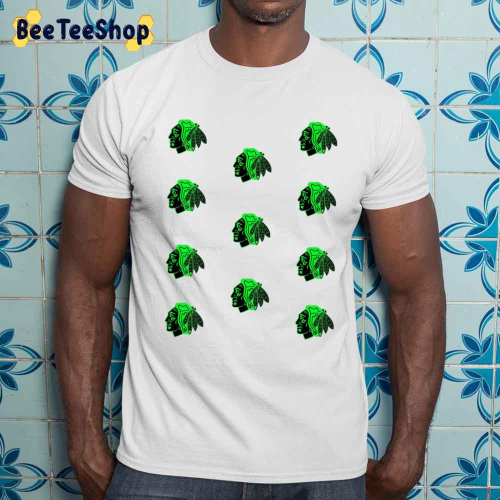 Inspired Art Zombie Green Graphic Chicago Blackhawks Hockey Unisex Sweatshirt
