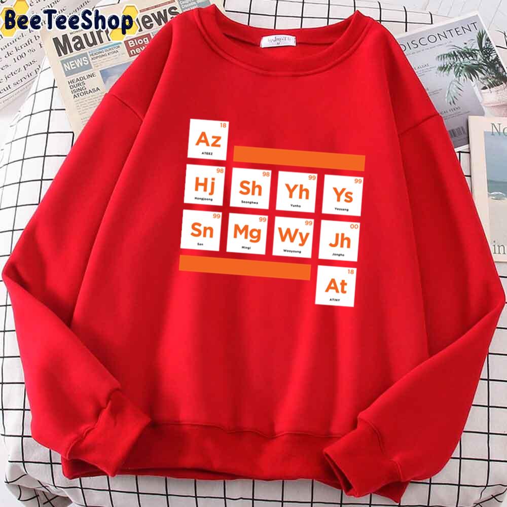Periodic Table Ateez Kpop Unisex Sweatshirt