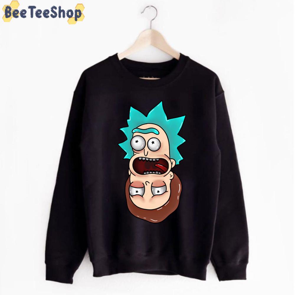 Psychedelic  Rick And Morty Heads unisex T-Shirt