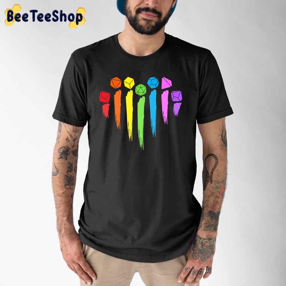 Rainbow Dungeons And Dragons Heart LGBT Unisex T-Shirt