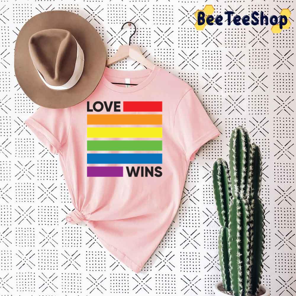 Rainbow Flag Love Wins LGBT Unisex T-Shirt