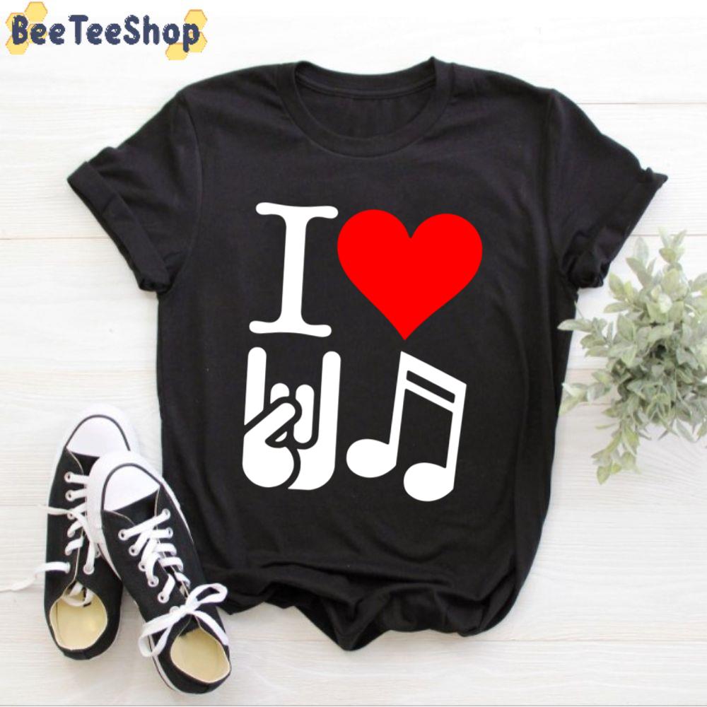 Red Heart I Love Rock N Roll Joan Jett Unisex T-Shirt