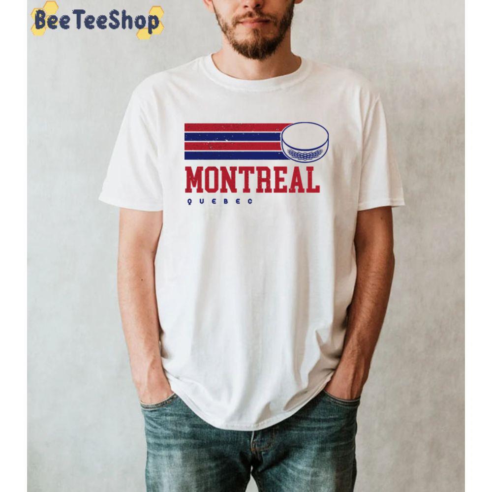 Retro Vintage Stripes Montreal Canadiens Hockey Unisex T-Shirt