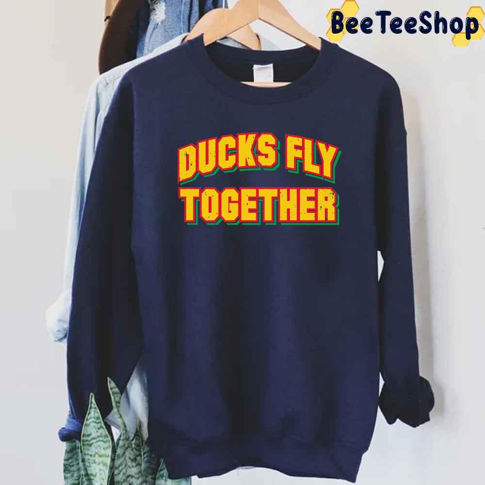 Yellow Style Ducks Fly Together Anaheim Ducks Hockey Unisex Sweatshirt