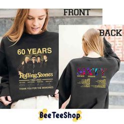 The Rolling Stones Rock Band 60th Anniversary 1962-2022 Signatures Unisex Sweatshirt