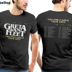 Greta Van Fleet Dreams in Gold Tour 2022 Unisex T-Shirt