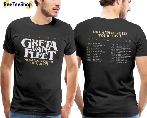 Greta Van Fleet Dreams in Gold Tour 2022 Unisex T-Shirt