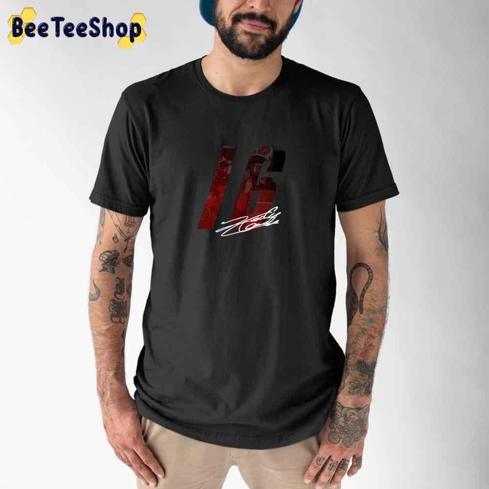 16 Charles Leclerc Singature Win Racing Unisex T-Shirt