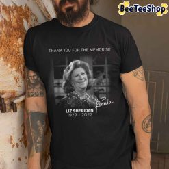 Thank You For The Memorise Liz Sheridan 1929-2022 Unisex T-Shirt
