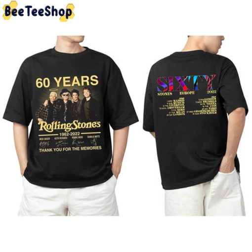 The Rolling Stones Rock Band 60th Anniversary 1962-2022 Signatures Unisex Sweatshirt