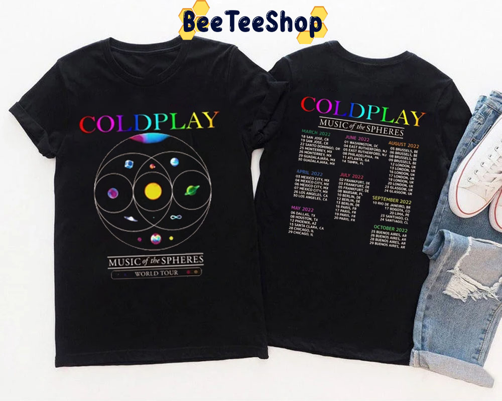 2022 Coldplay Music Of The Spheres Tour Unisex TShirt