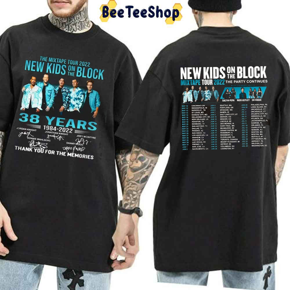 38 Years New Kids On The Block Mixtape NKOTB Tour 2022 Unisex T-Shirt
