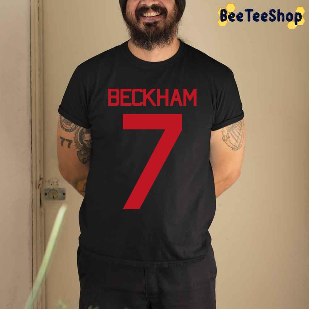 7 Red David Beckham Football Unisex T-Shirt