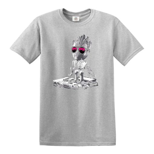 Music Guardians Headphones Funny Disco DJ Baby Groot Unisex T-Shirt