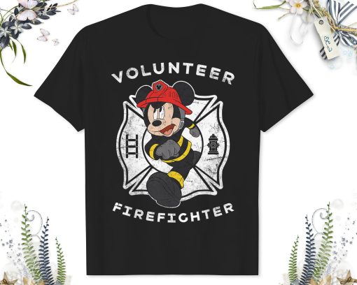 Vintage Disney Mickey Volunteer Firefighter Day Unisex T-Shirt