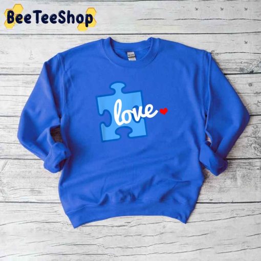 Little Heart Puzzle Piece Autism Awareness Unisex T-Shirt