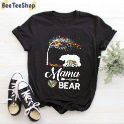 Mama Bear Support Autism Awareness Unisex T-Shirt