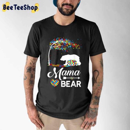 Mama Bear Support Autism Awareness Unisex T-Shirt