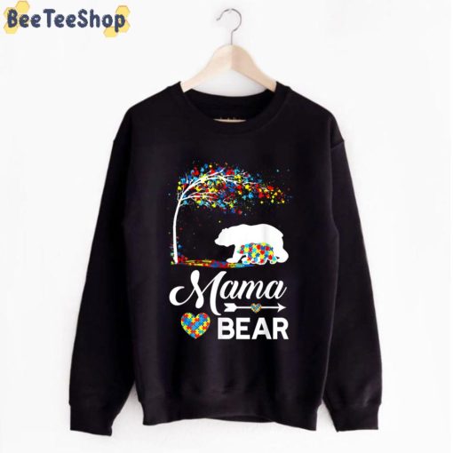 Mama Bear Support Autism Awareness Unisex T-Shirt