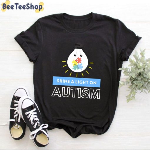 Shine A Light On Autism Awareness Unisex T-Shirt