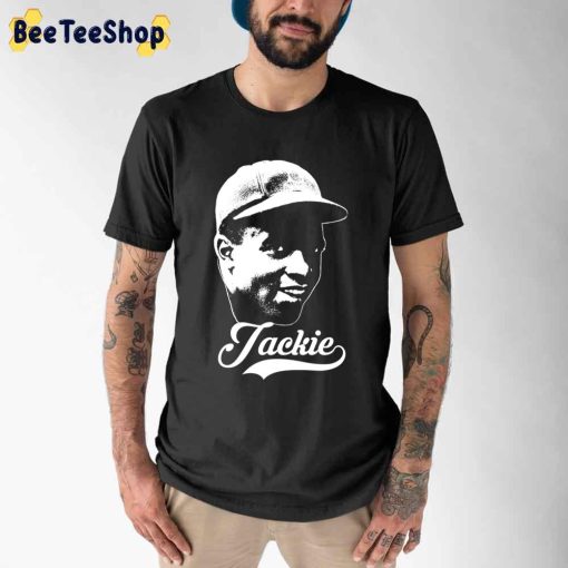 The White Stencil Jackie Robinson Baseball Unisex T-Shirt