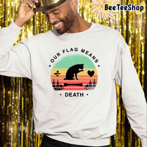 Vintage Cat Our Flag Means Death Unisex Sweatshirt