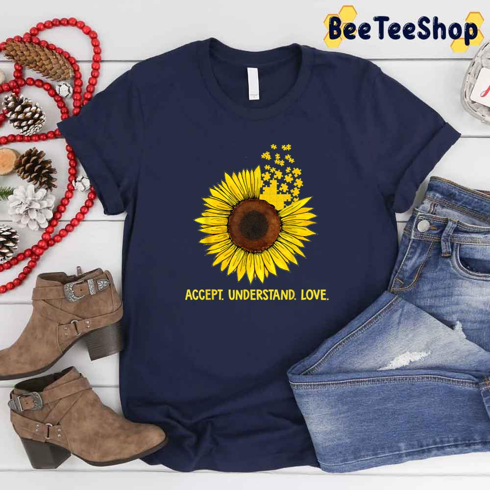 Accept Understand Love Sunflower Day Autism Awareness Unisex T-Shirt