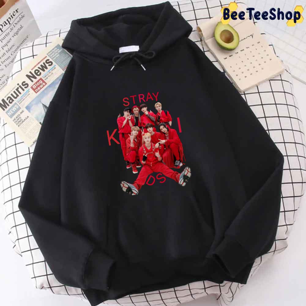 All Red Straykids Kpop Unisex Hoodie