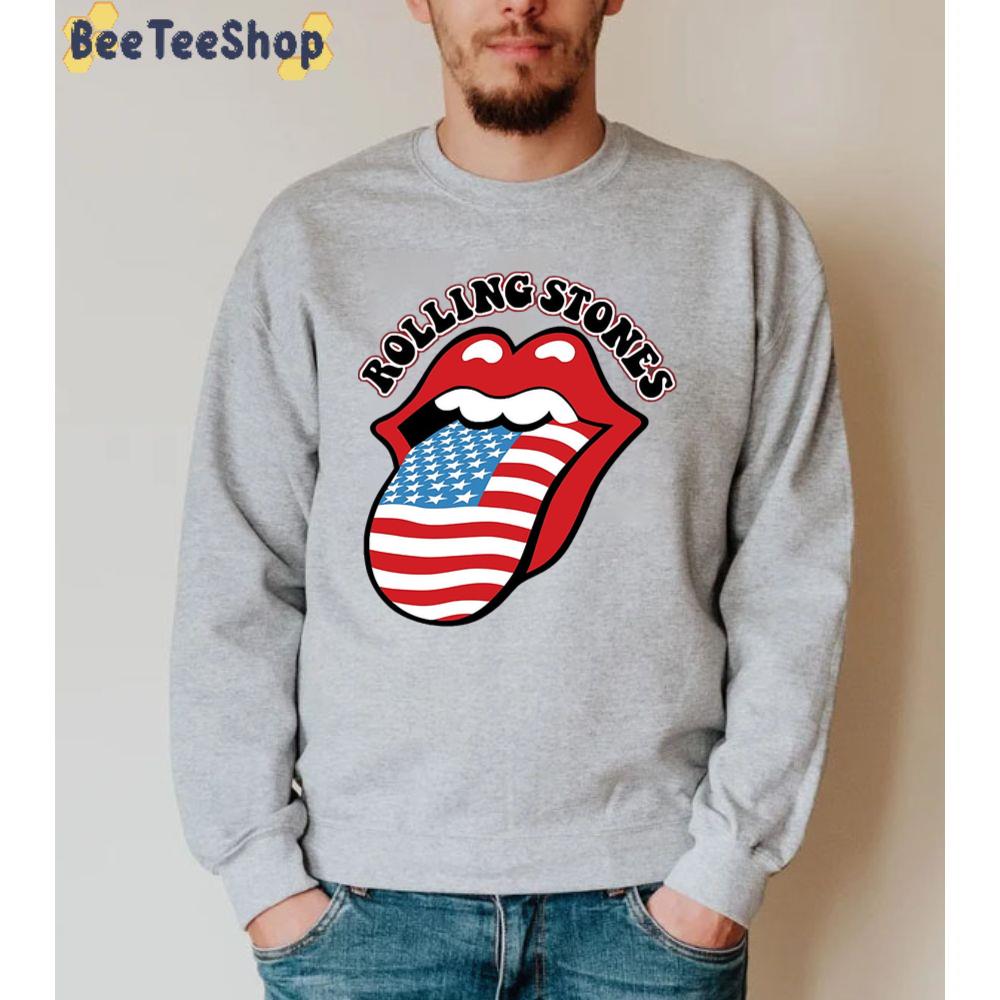 American Flag Colorful The Rolling Stones Rock And Roll Unisex Sweatshirt