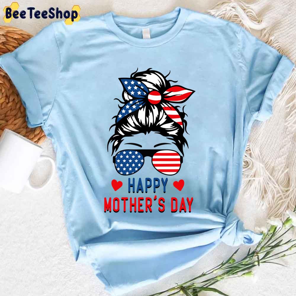 American Flag Girl Mother’s Day Unisex T-Shirt